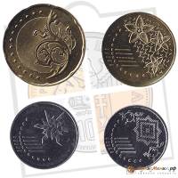 (2012, 4 монеты) Набор монет Малайзия 2012 год "Цветы"   UNC